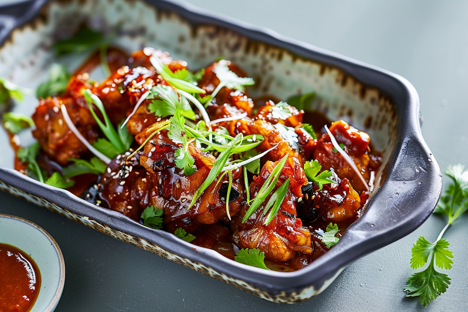 Glazed Chicken Dish with Herbs