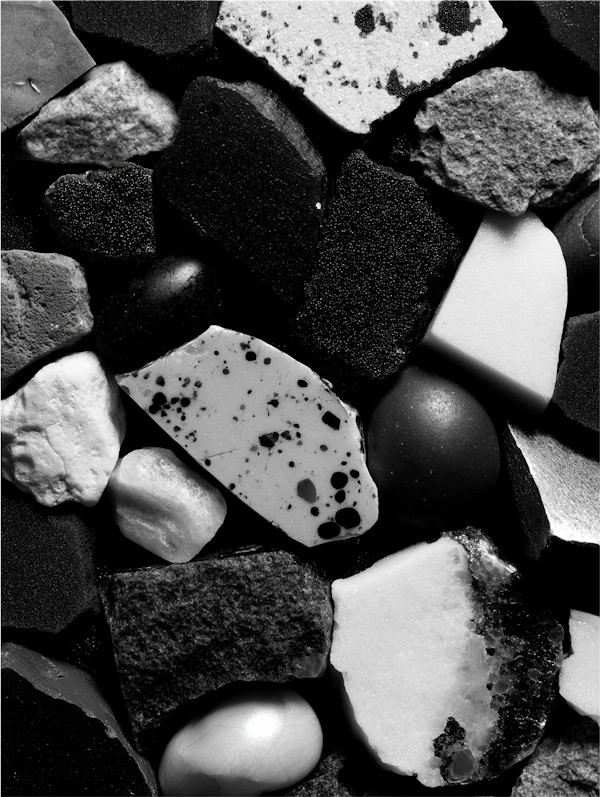Monochrome Stones Display