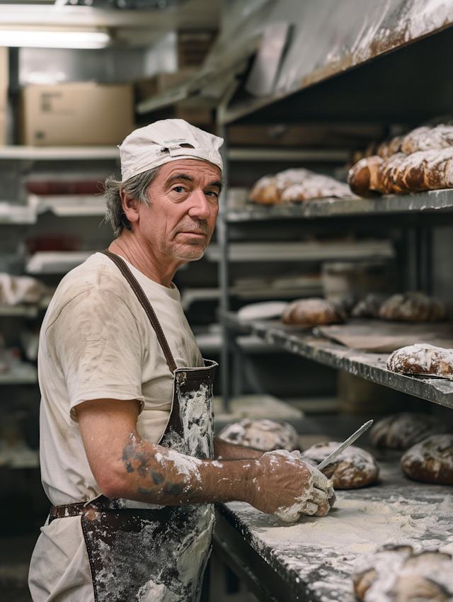 Baker in Bakery