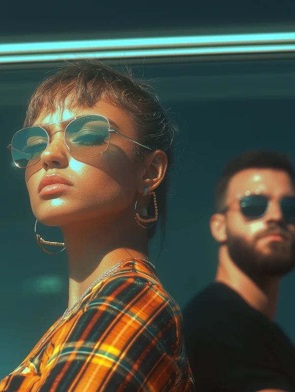 Stylish Duo in Sunglasses