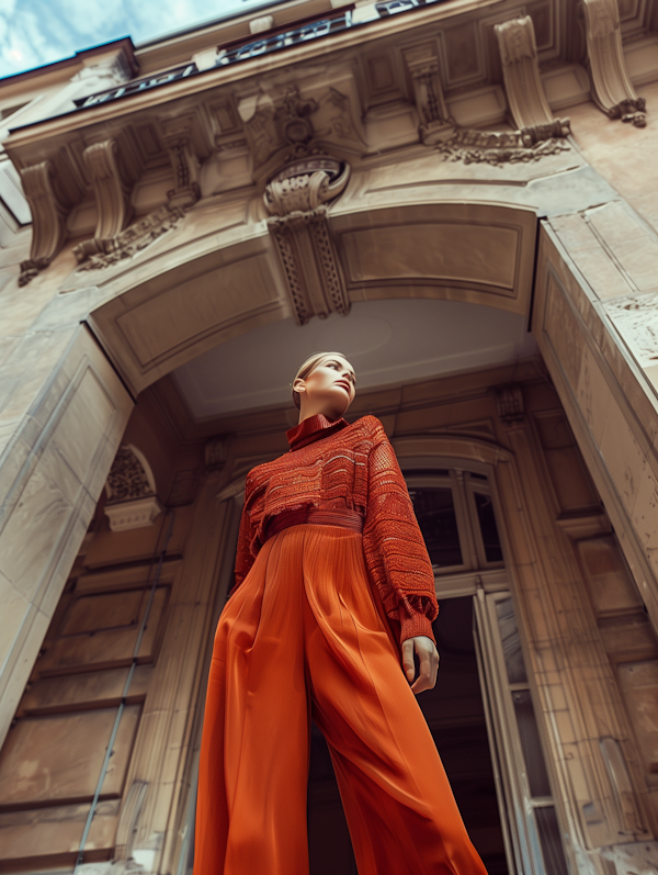Fashion Elegance with Classical Architecture