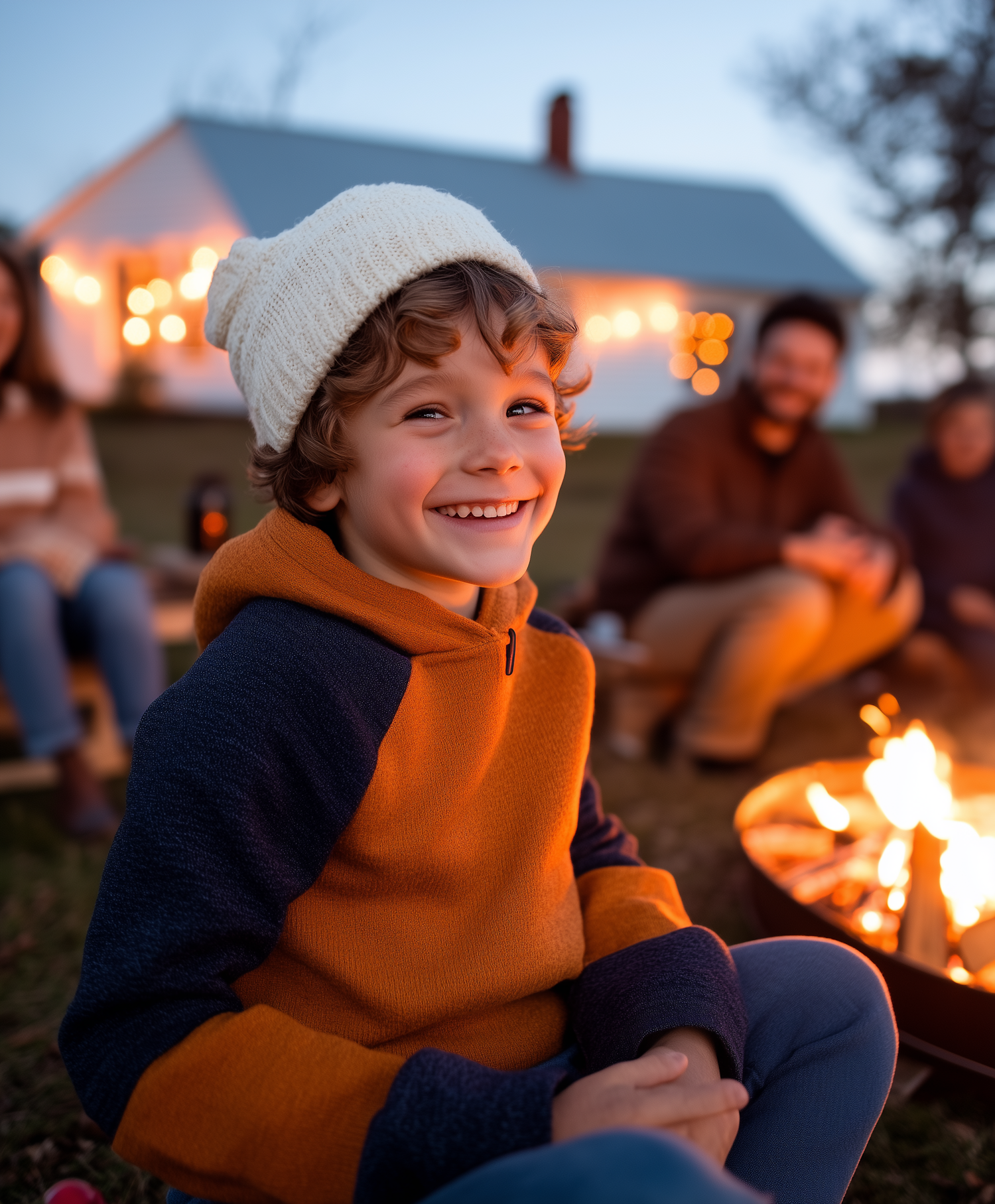 Child by Campfire