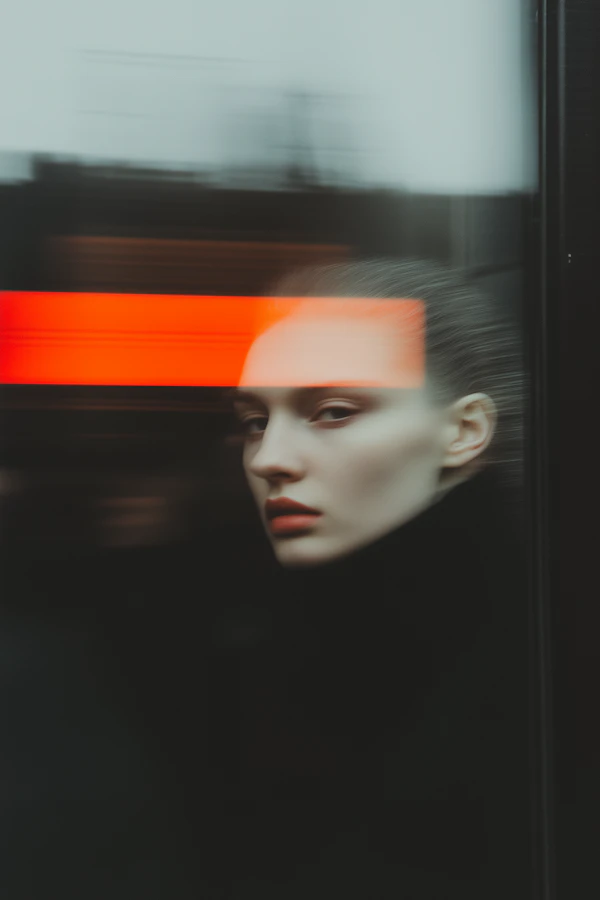 Dramatic Red Light Portrait