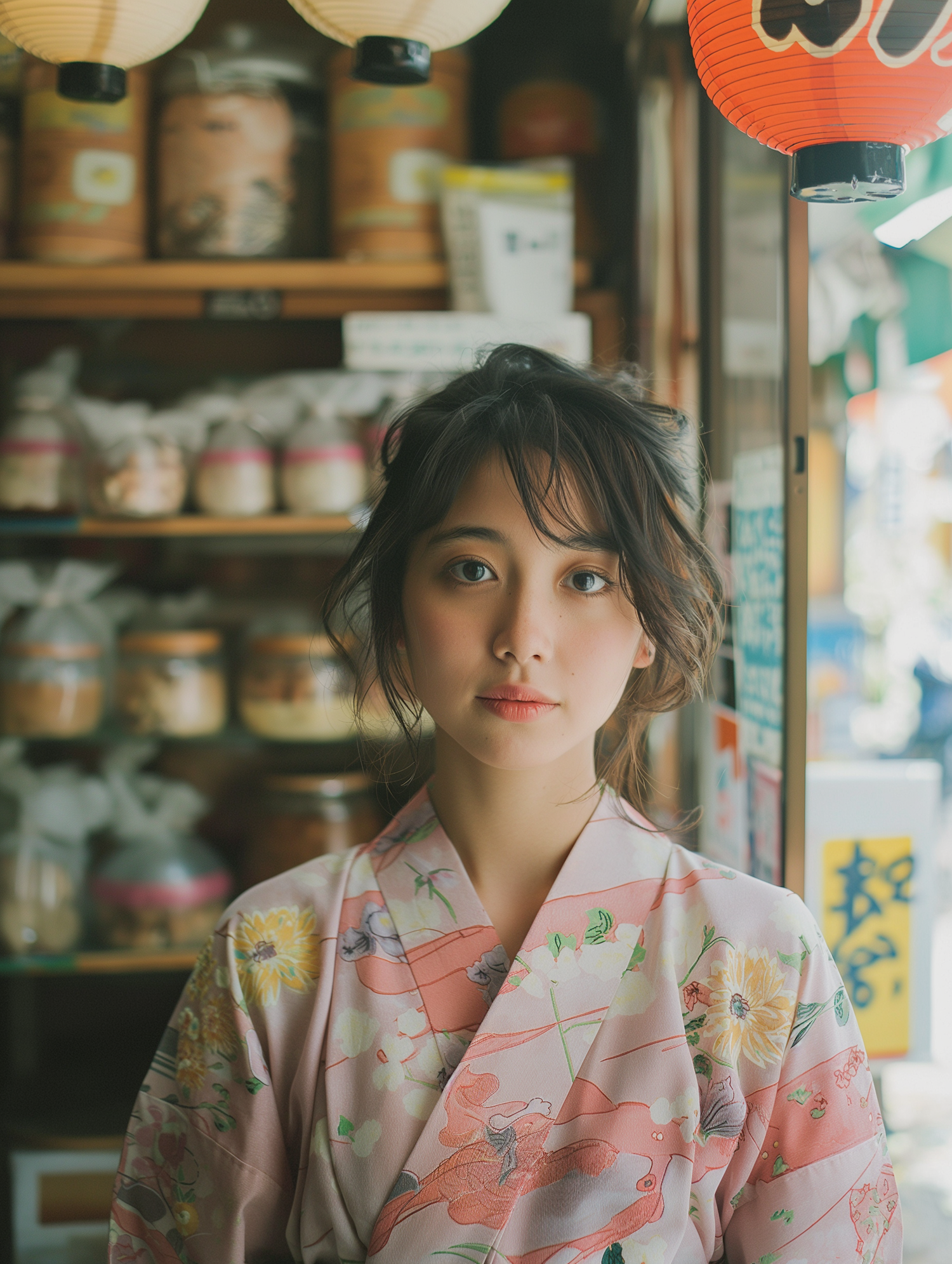 Traditional Kimono in Japanese Shop