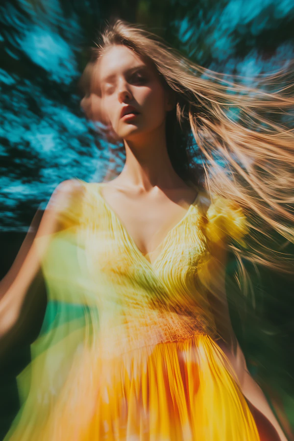 Ethereal Woman in Motion