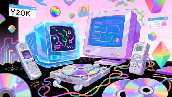 Retro Futuristic Tech Art