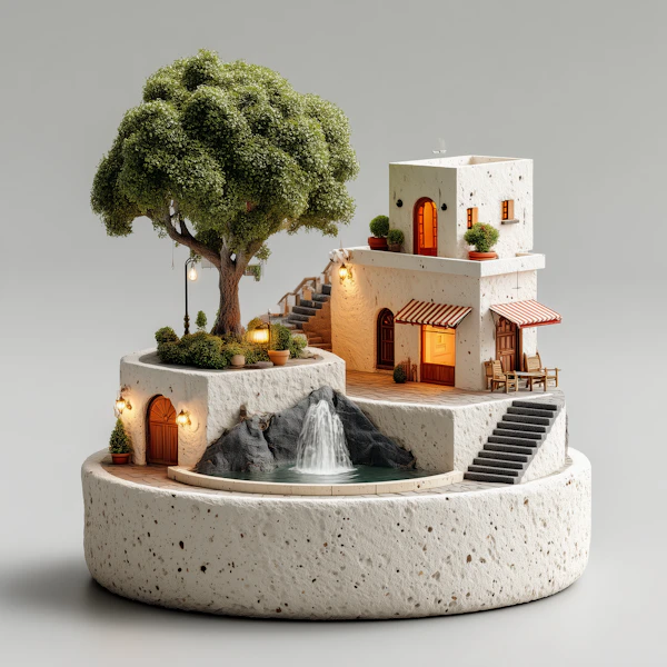Mediterranean Villa Model