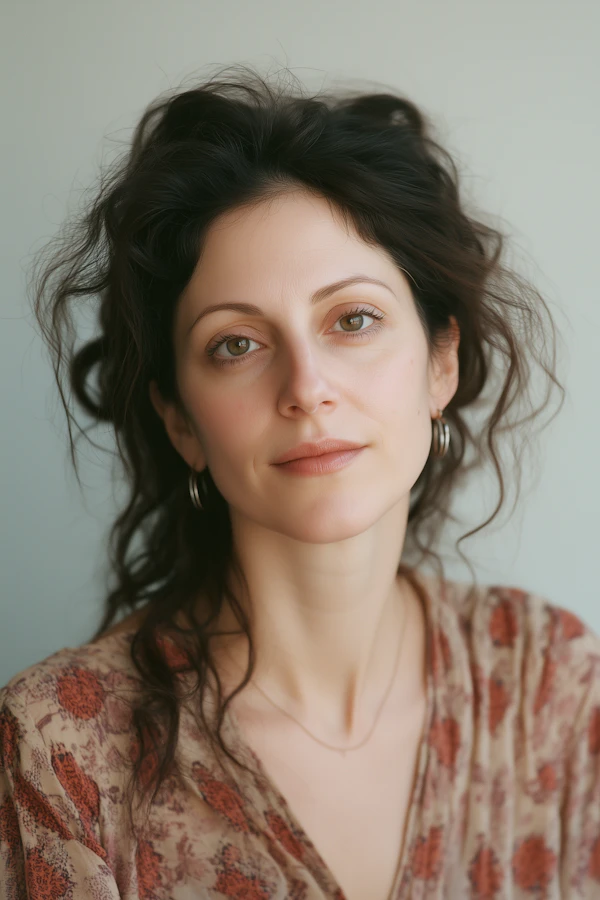 Portrait of a Woman with Hoop Earrings
