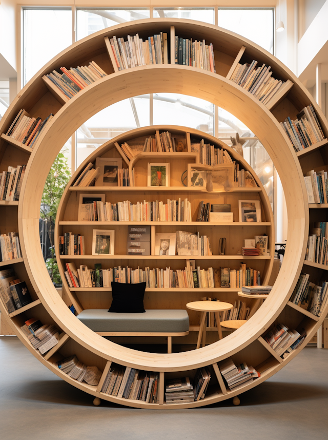 CircaRead Circular Bookshelf Nook