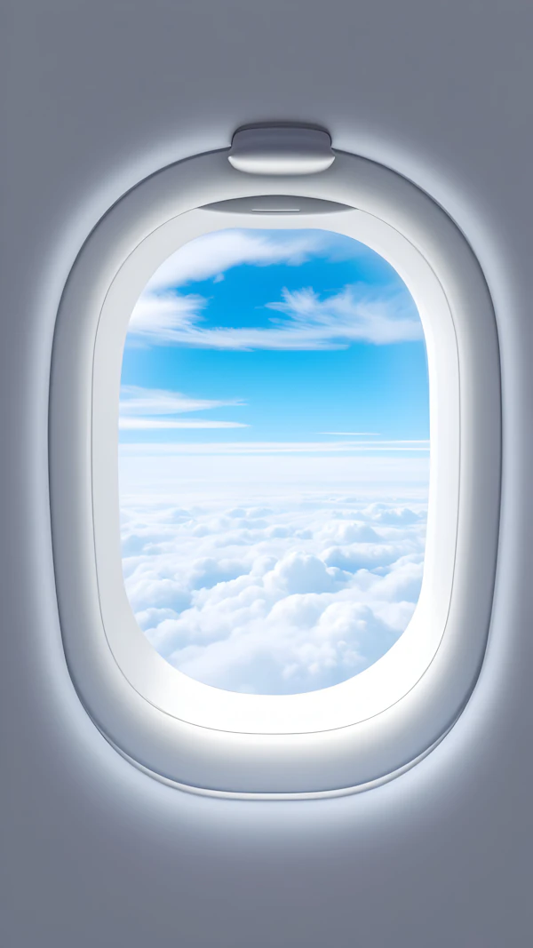 Airplane Window View