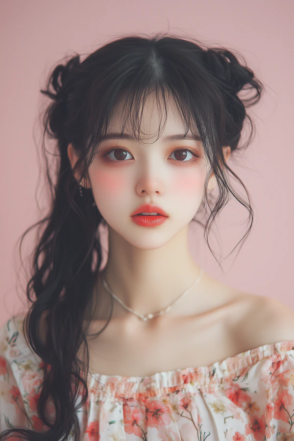 Elegant Floral Portrait