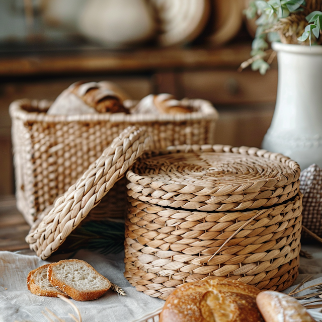 Rustic Baskets and Bread