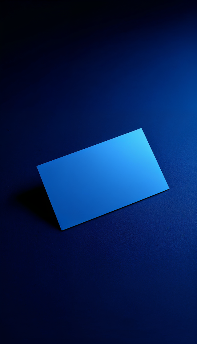 Minimalist Blue Card