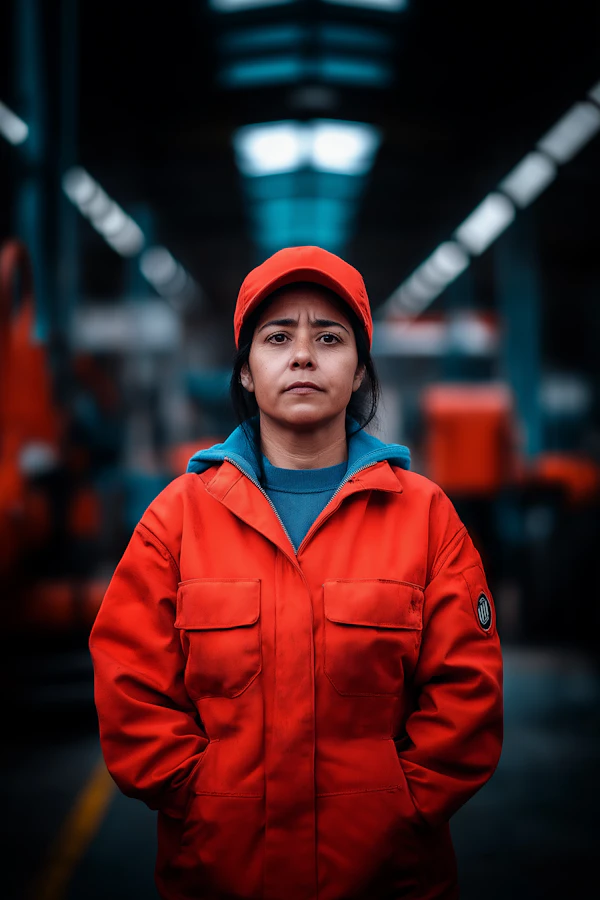 Woman in Red Jacket