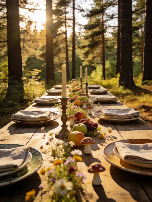 Forest Table Setting