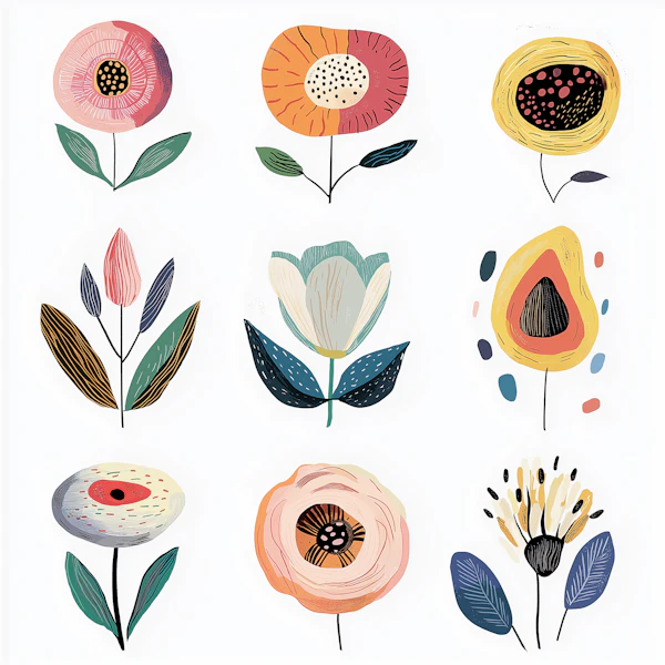 Abstract Flower Grid