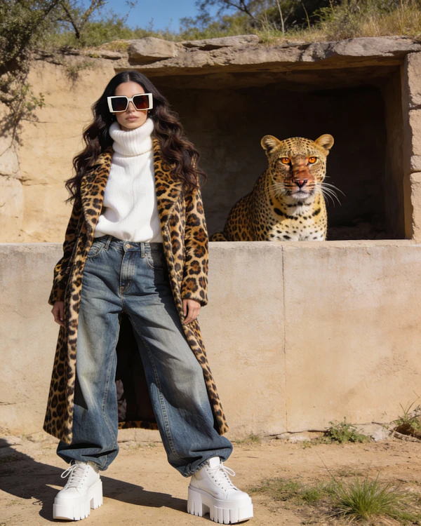 Leopard and Woman Style