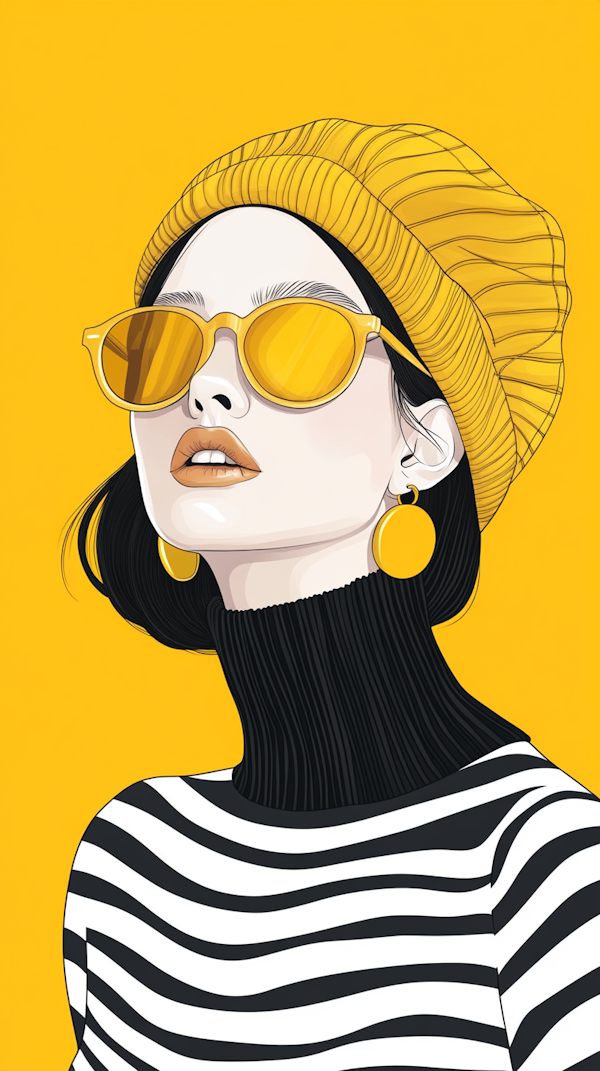 Fashionable Young Woman Illustration