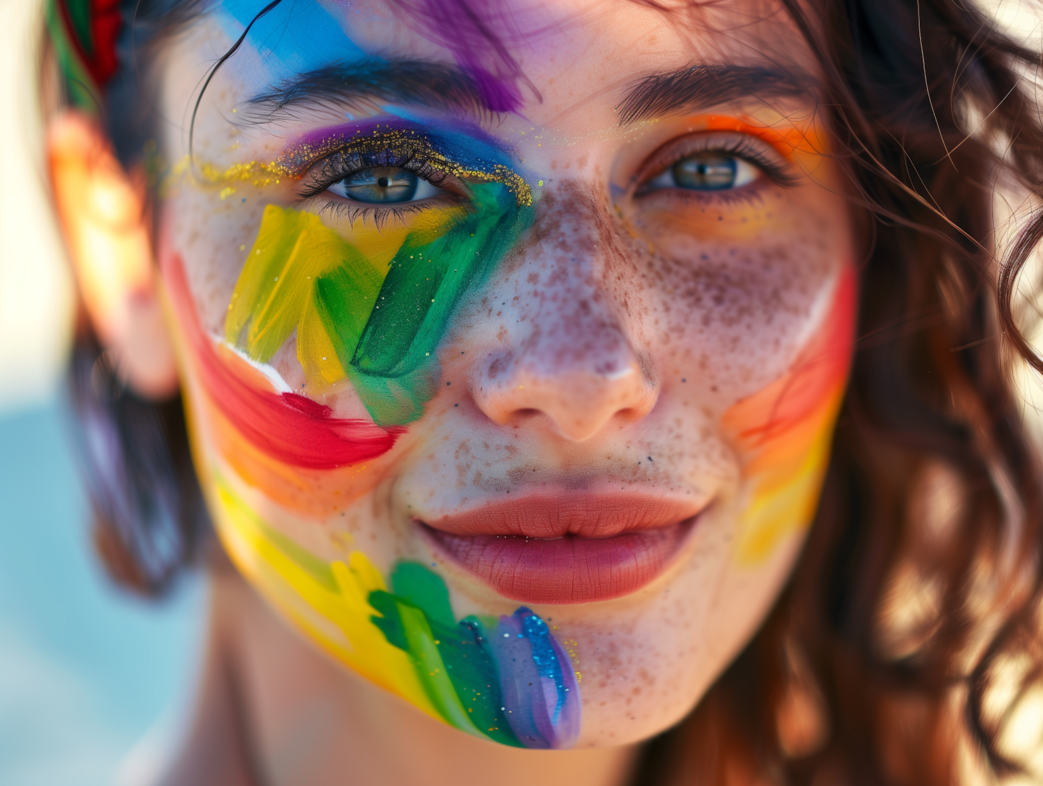 Vibrant Painted Portrait