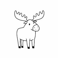 Minimal Moose Drawing