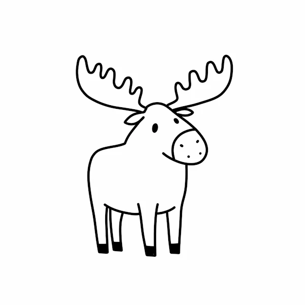 Minimal Moose Drawing