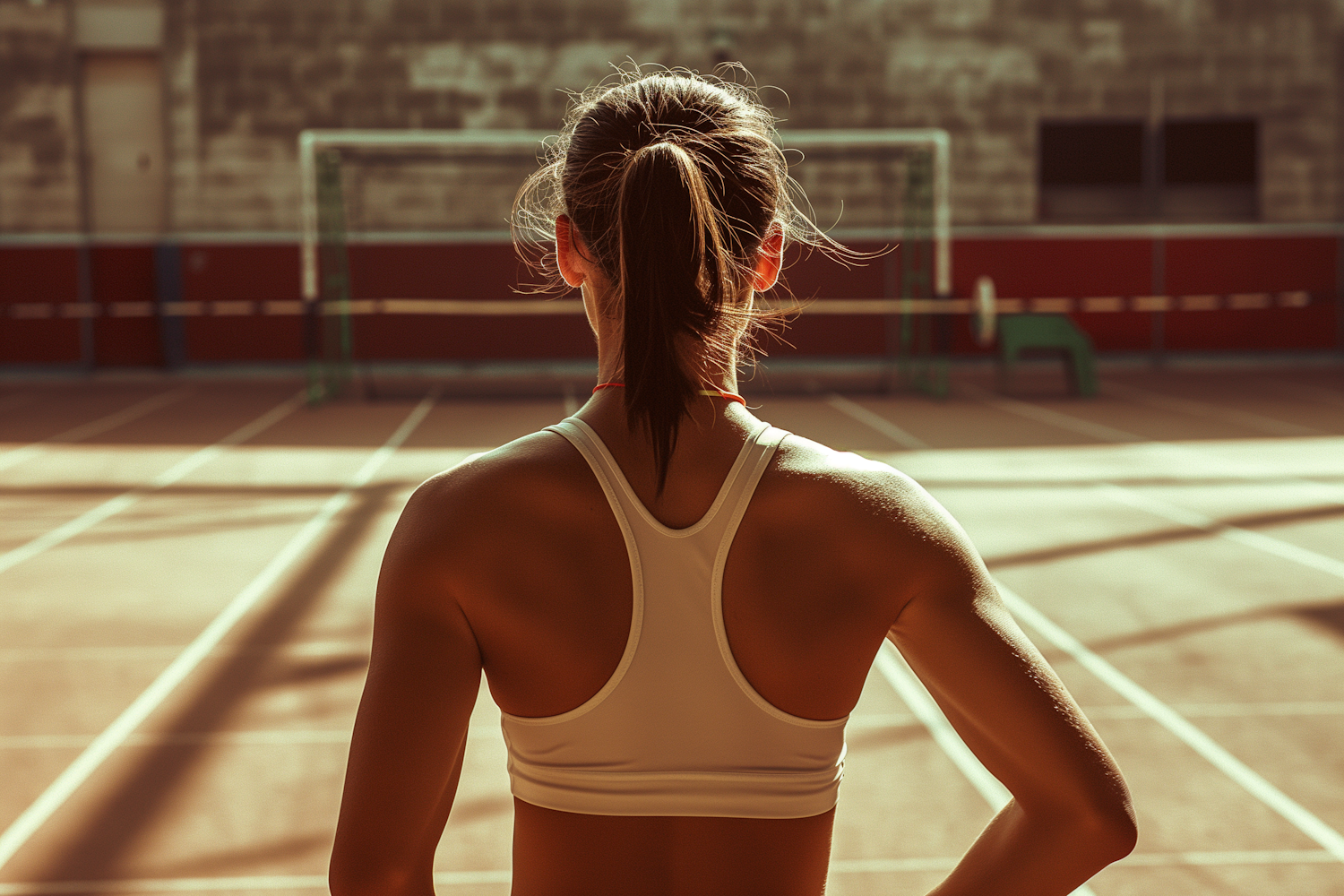 Female Athlete on Sports Court