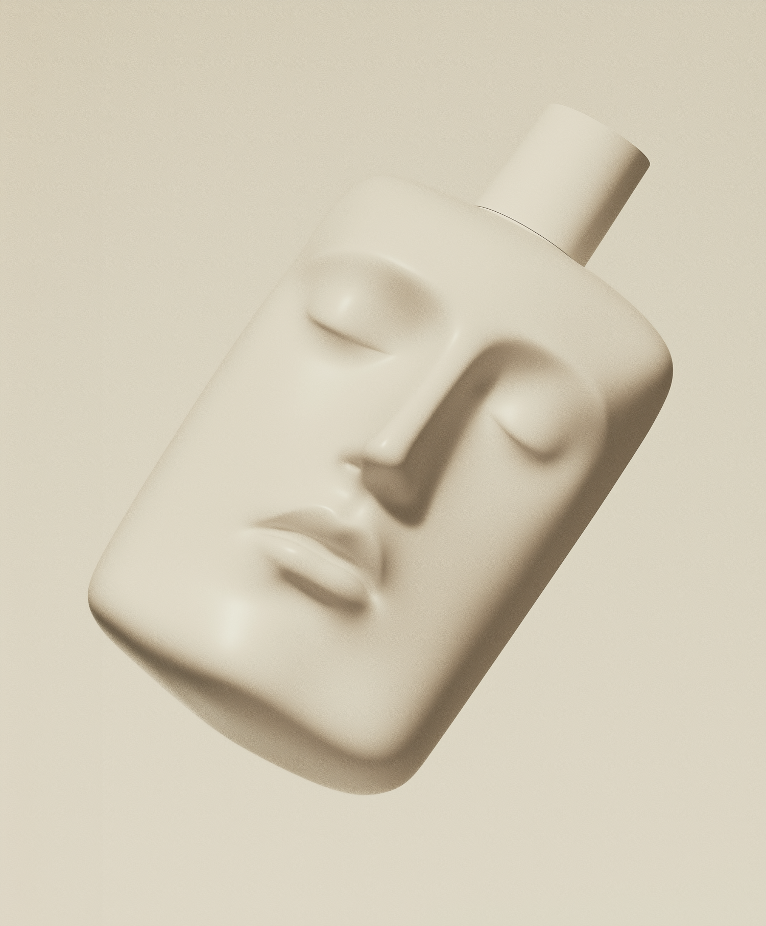 Sculptural Face Bottle