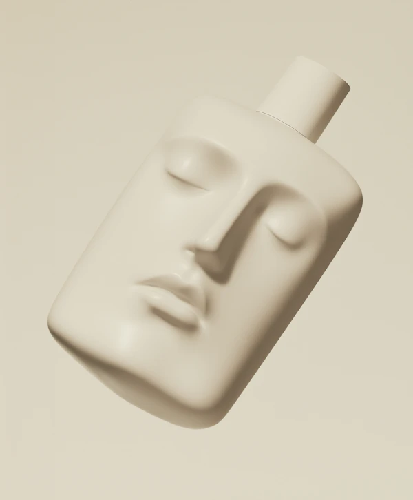 Sculptural Face Bottle