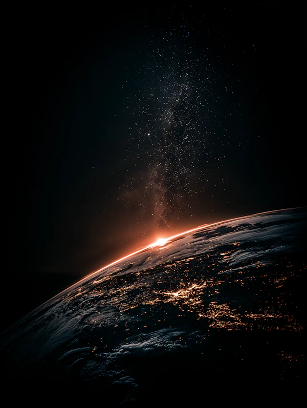 Earth from Space Sunrise