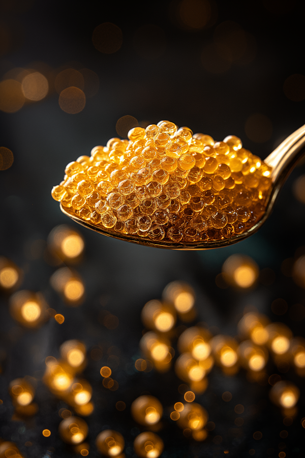 Golden Spheres on a Spoon