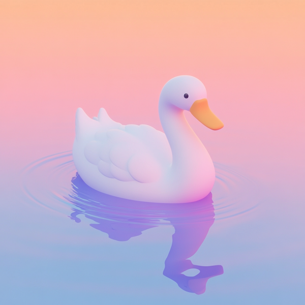 Serene Swan on Calm Waters