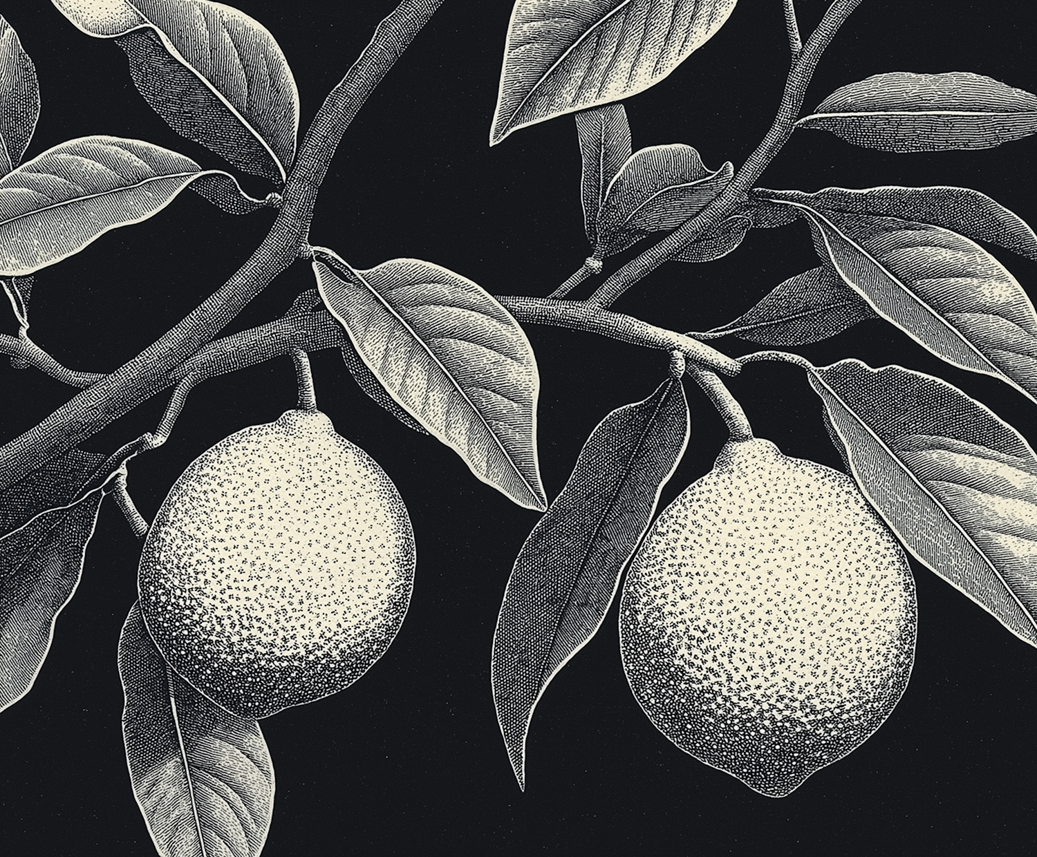 Monochromatic Lemons Illustration