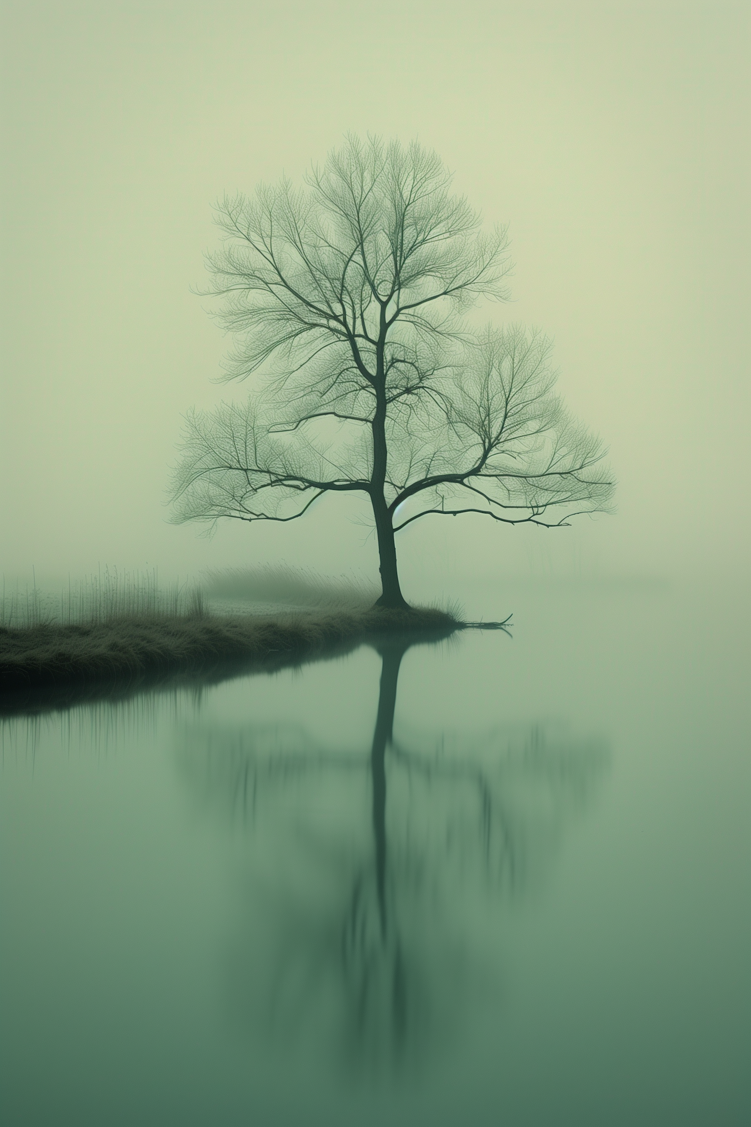 Solitary Tree by Tranquil Waters