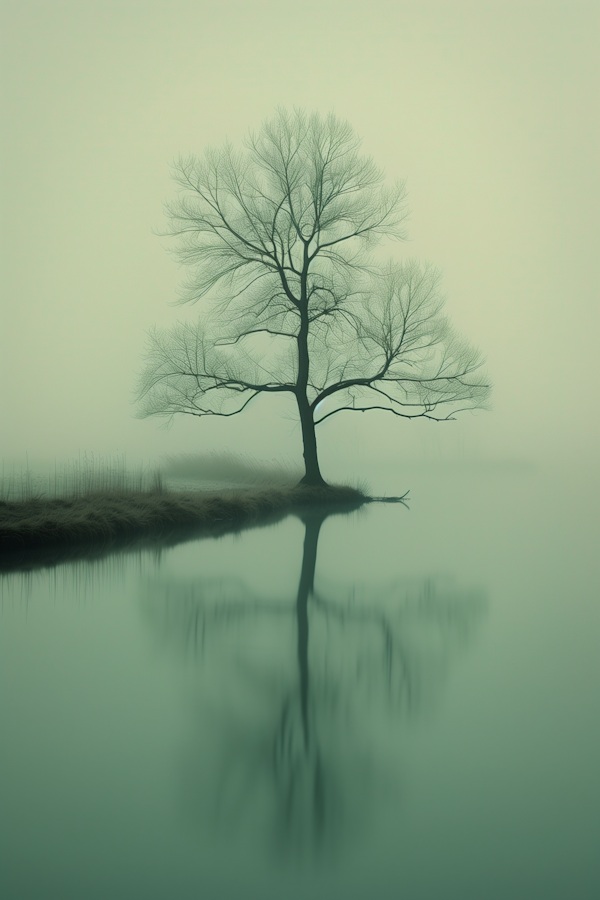 Solitary Tree by Tranquil Waters