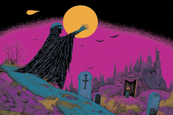 Gothic Moonlit Scene