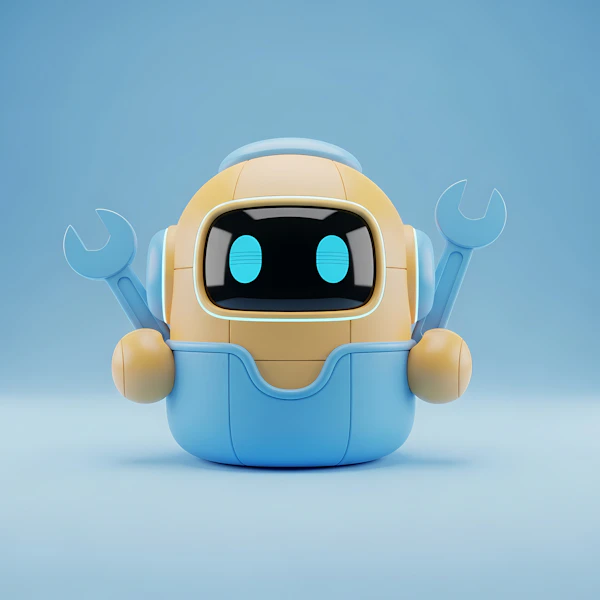 Cheerful Cartoon Robot