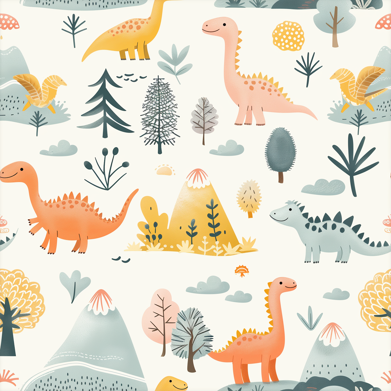 Whimsical Dinosaur Illustration