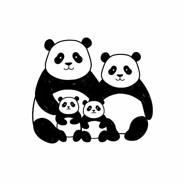 Panda Family Portrait