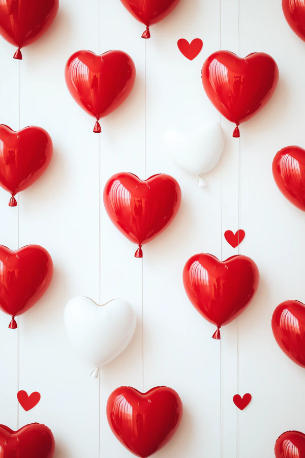Heart Balloons Display