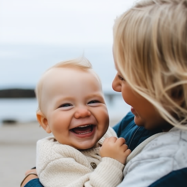 Joyful Laughter in a Tender Embrace