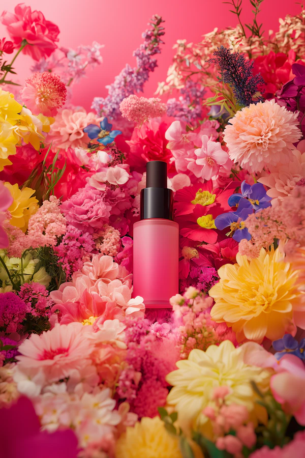 Floral Skincare Display