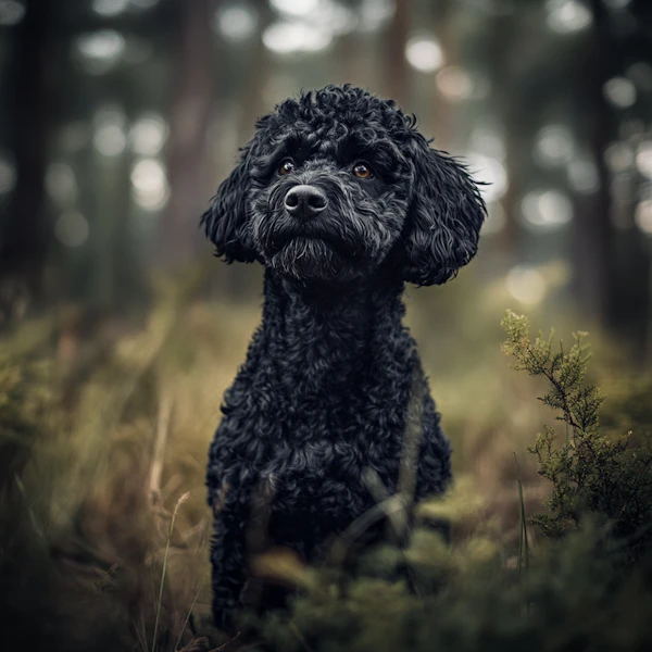 Curious Black Dog