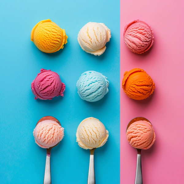 Colorful Ice Cream Display