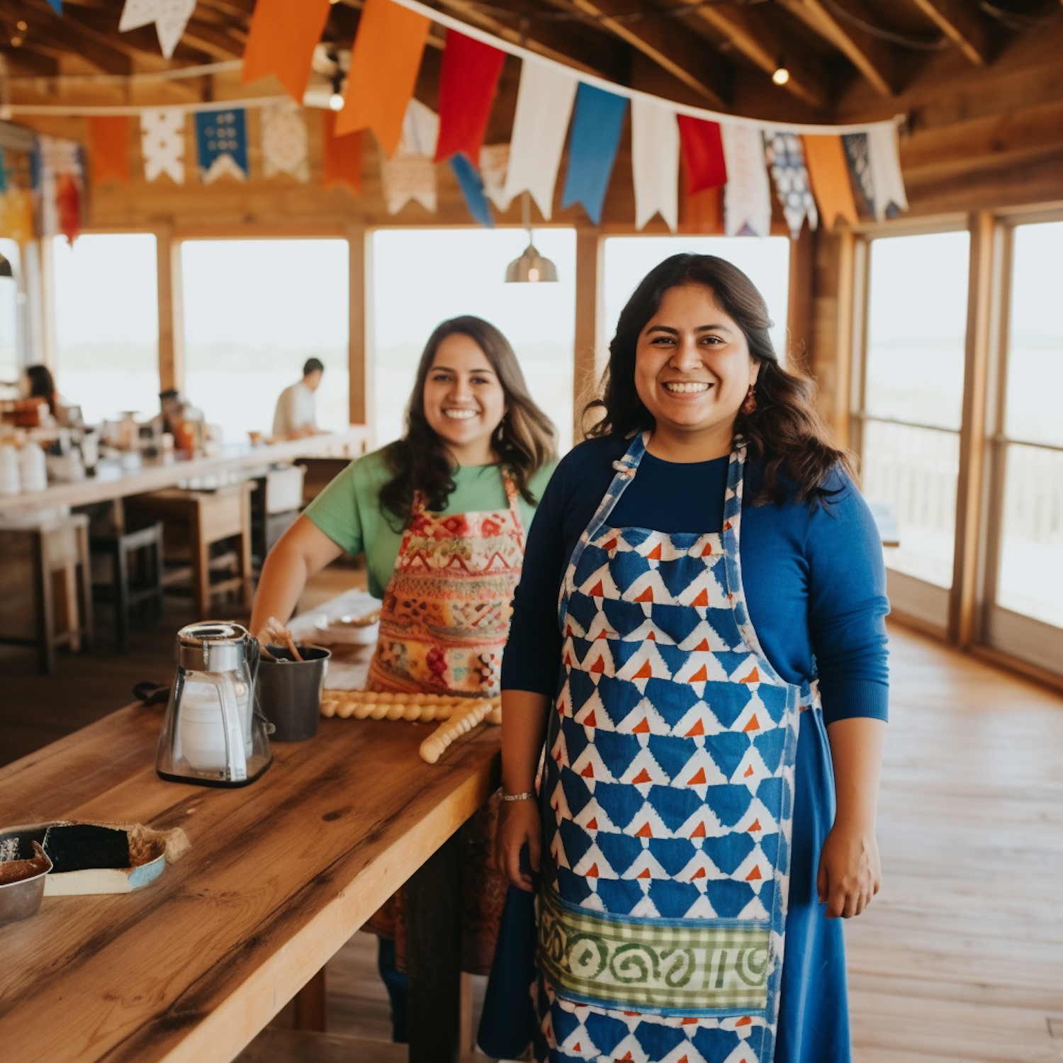 Culinary Delight: Two Chefs in a Rustic Kitchen