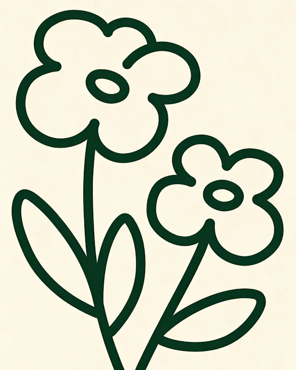Minimalist Flower Art