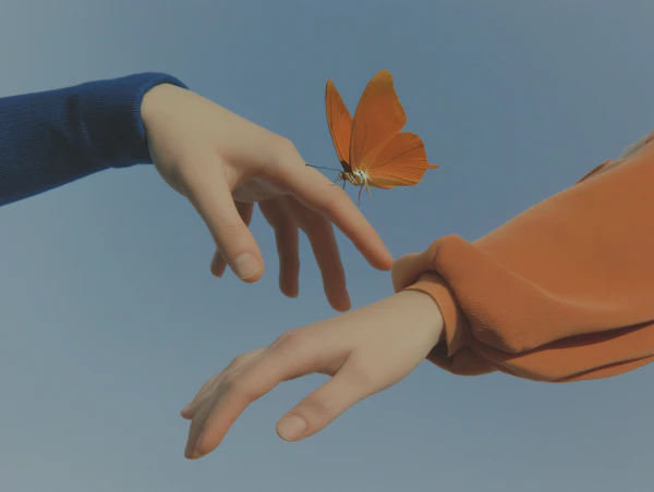 Hands and Butterfly