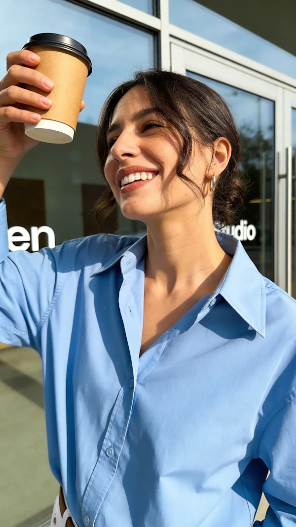Cheerful Coffee Moment