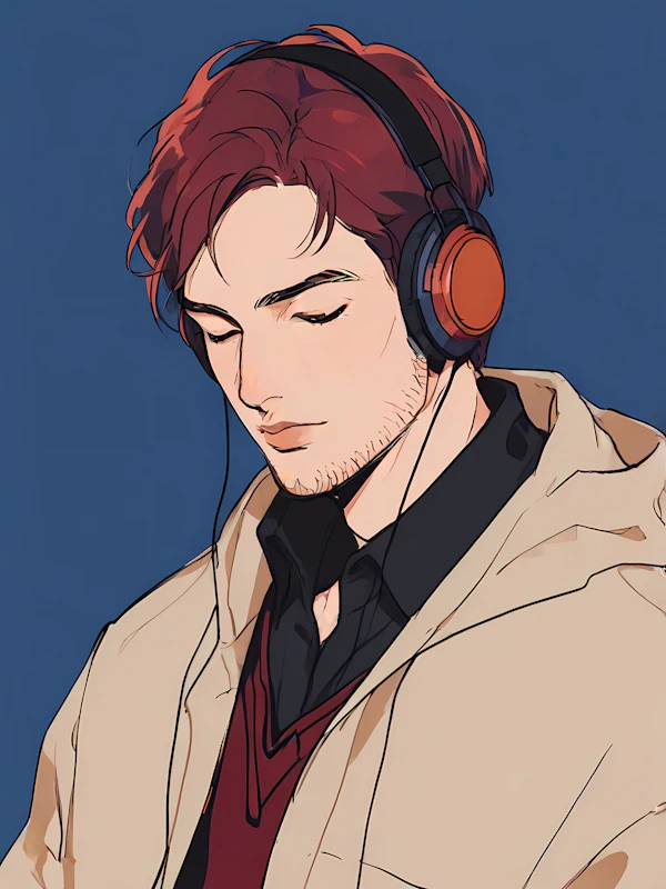 Stylized Man Listening