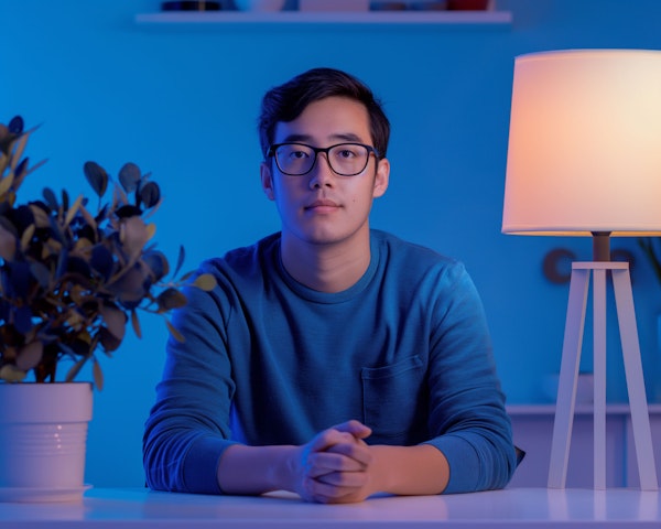 Serene Young Man Portrait