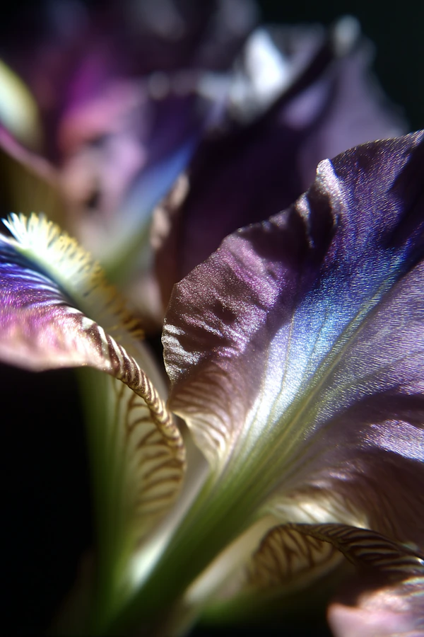 Macro Iris Petal Close-Up
